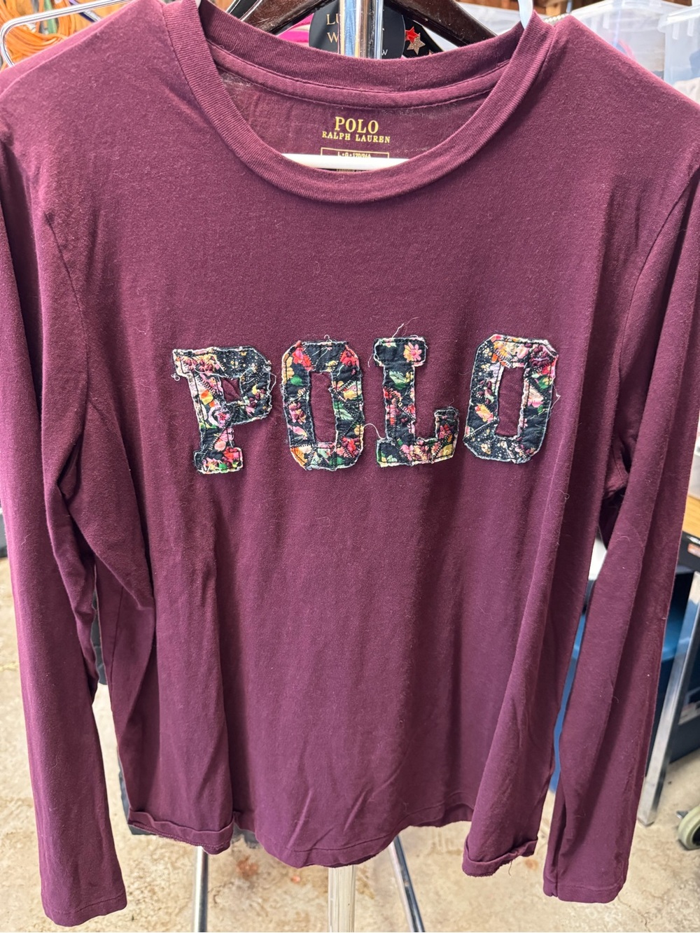 Polo by Ralph Lauren Burgundy Crewneck T-Shirt